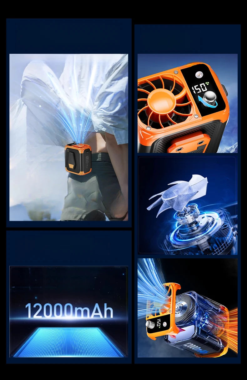 Mini high-speed waist fan
