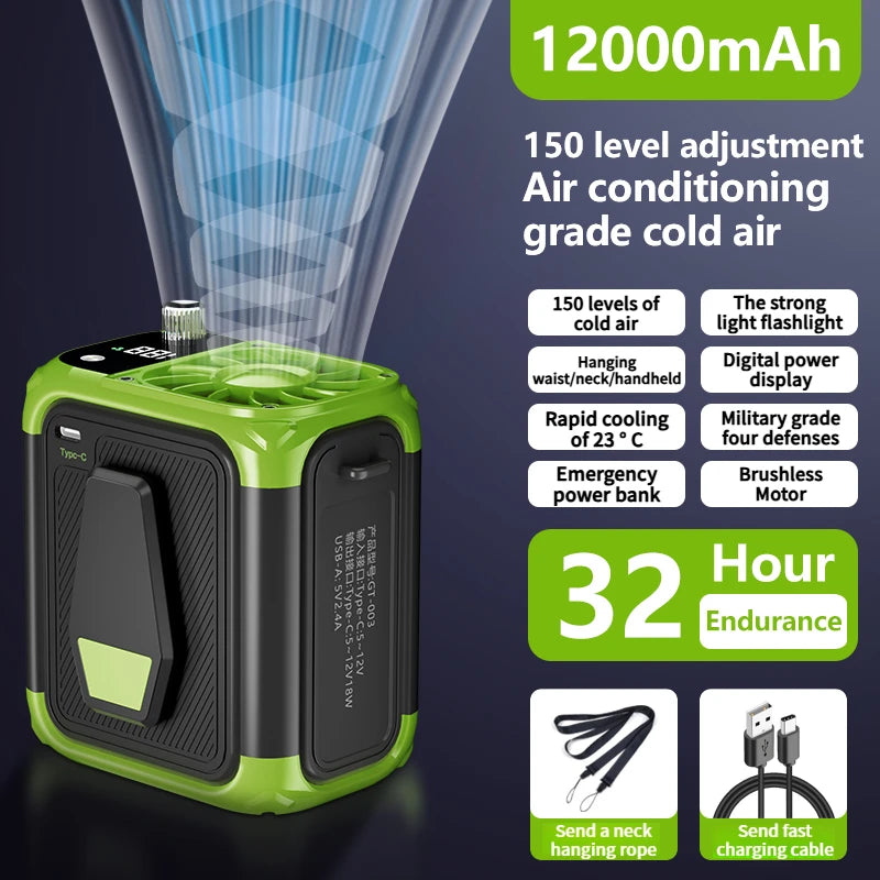 Mini high-speed waist fan