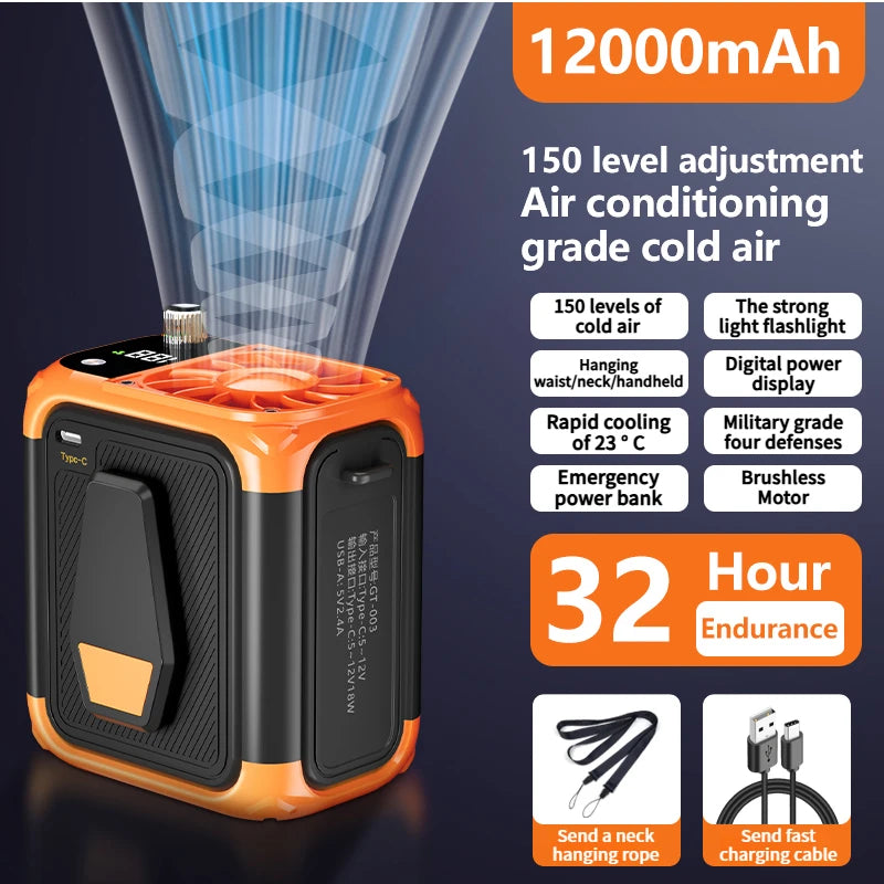 Mini high-speed waist fan
